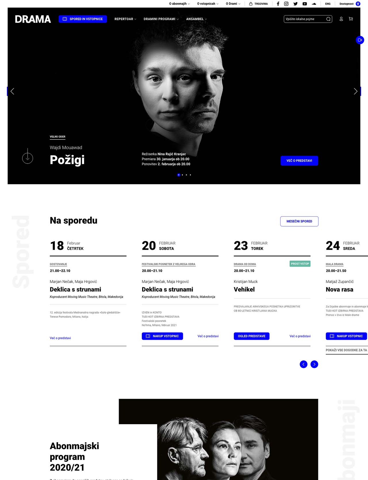 Drama website design